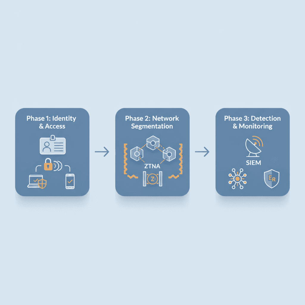 How to Sequence Zero Trust Controls: A 90-Day Implementation Plan for Regulated NJ & NY Businesses